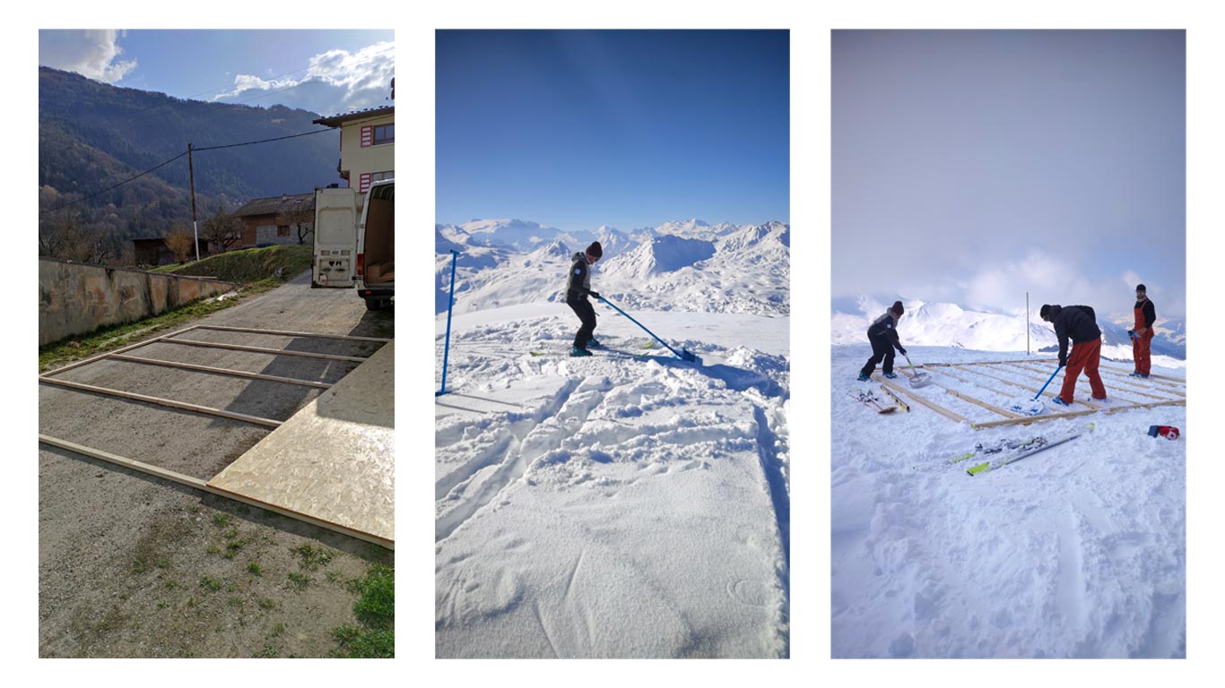 creation de la plateforme de danse à la plagne