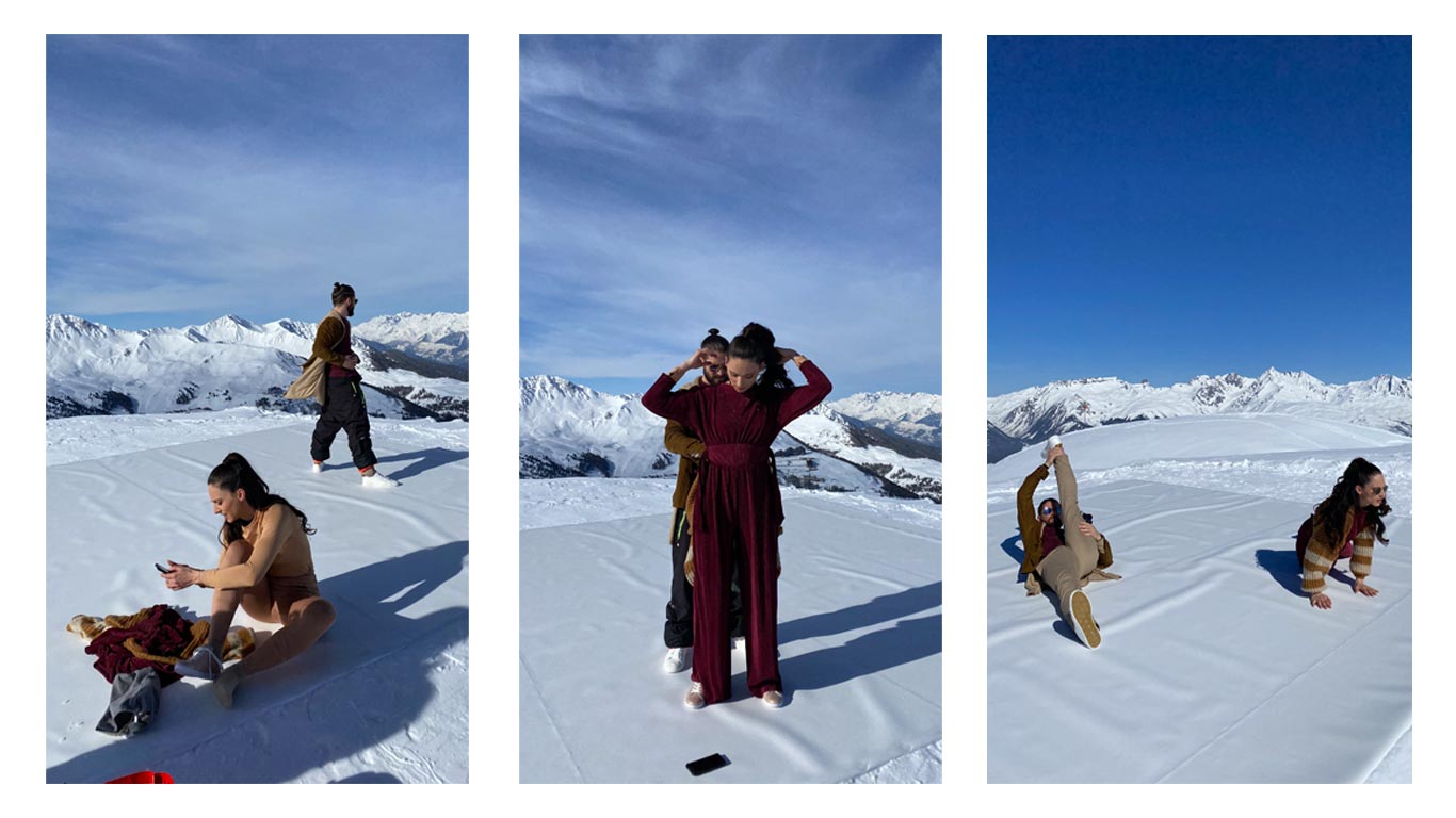 preparation des danseurs à la plagne